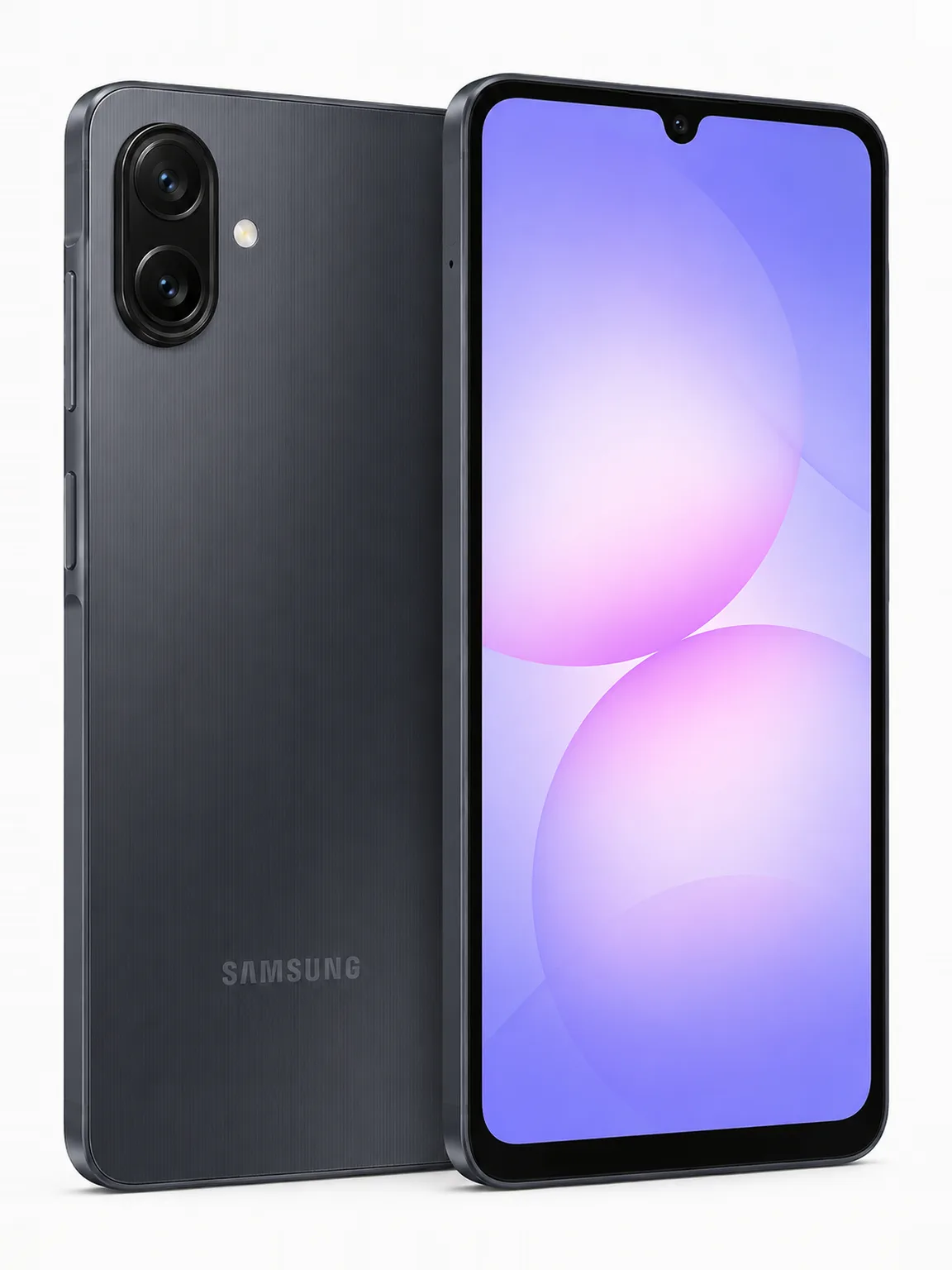 Galaxy A07, המסך והגב